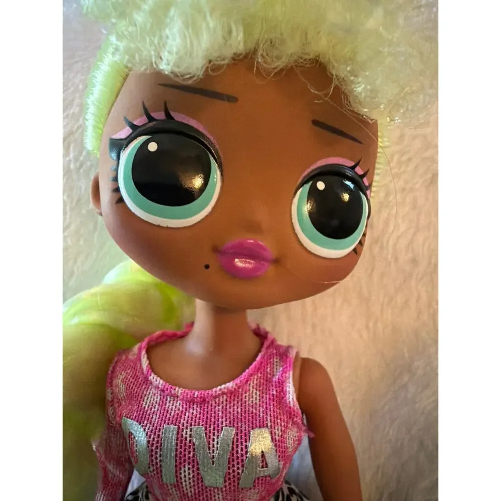 LOL Surprise OMG Lady Diva Fashion Doll MGA 2019 Leopard Outfit Nude Feet